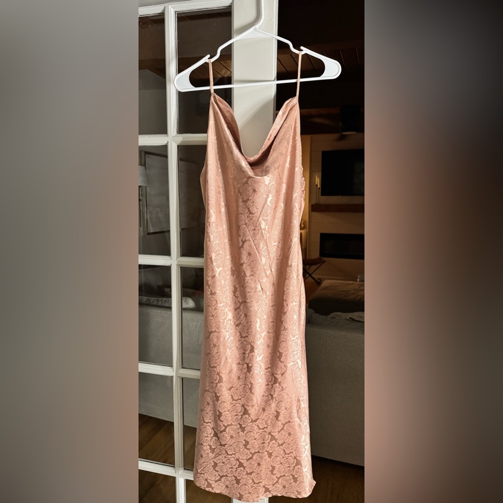 Lulu's Blush Pink Lace Midi Dress